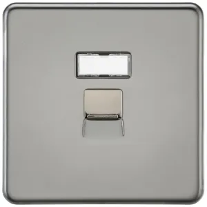 UTP CAT6a RJ45 Network Outlet - Black Nickel