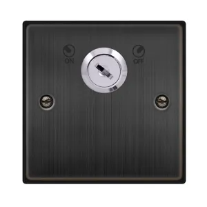 20A DOUBLE POLE 1 GANG PLATE KEY LOCKABLE SWITCH -