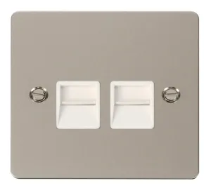 Twin Telephone Socket Master  - White