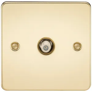 SAT TV Outlet (non-isolated) - Polished Brass