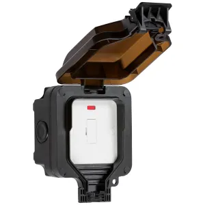 IP66 13A fused spur unit with neon
