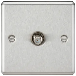 SAT TV Outlet - Brushed Chrome