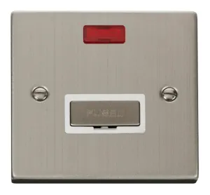 13A Fused 'Ingot' Connection Unit With Neon - Whit