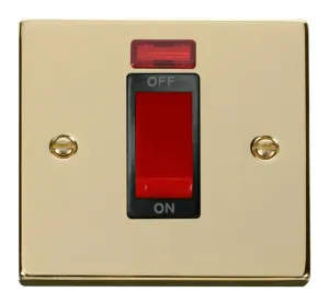 Deco - 50A 1 Gang Double Pole Switch With Neon - R