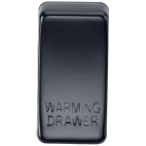 Switch cover "marked WARMING DRAWER" - matt black