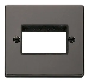 1 Gang Plate Triple Aperture - Black