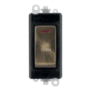 20AX Double Pole Switch With LED Module - Black -