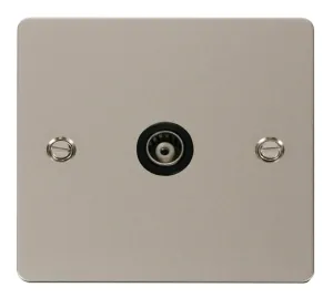 1 Gang Isolated Coaxial Socket  - Black