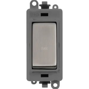 20AX Double Pole Switch Module - Grey - Stainless