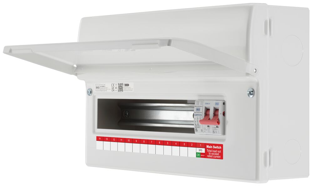 METAL CONSUMER UNIT 16 MOD 13 WAY UNPOPULATED WITH