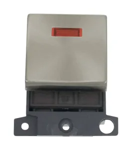 20A DP Ingot Switch With Neon - Brushed Stainless
