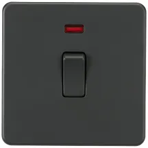 20A 1G DP Switch with Neon - Anthracite