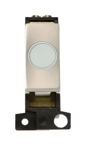 20A Ingot Flex Outlet Module - White- Satin Chrome