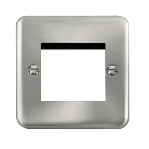 1 Gang New Media- Unfurnished Plate - 2 Apertures