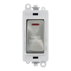 20AX Double Pole Switch With LED Module - Polar Wh