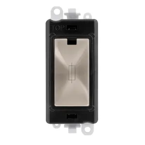 13A Fused Module - Black - Brushed Stainless