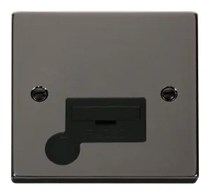 13A Fused Connection Unit With Flex Outlet - Black