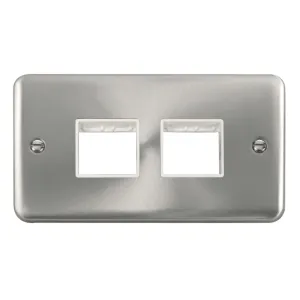 2 Gang MiniGrid Unfurnished Plate - 2 x 2 Aperture