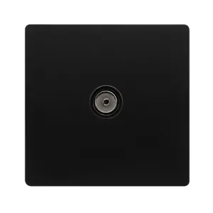 SINGLE NON-ISOLATED COAXIAL OUTLET -  MATT BLACK C