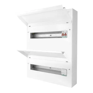 36 Way Dual Row Elucian Metal Consumer Unit with 1