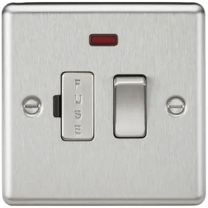 13A Switched Fused Spur Unit with Neon - Brushed C