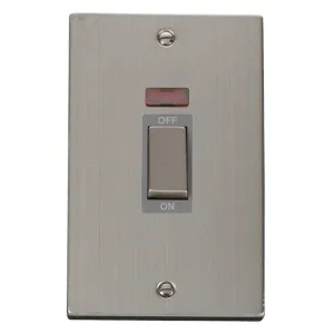Deco - 50A 2 Gang Double Pole Switch With Neon (Ve