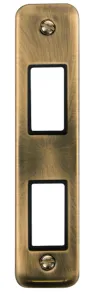 2 Gang MiniGrid Unfurnished Architrave Plate - 2 A