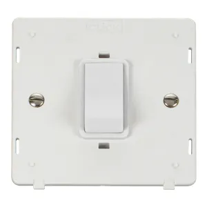 Definity - 50A 1 Gang Double Pole Switch - White R