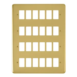 24 Gang GridPro Frontplate - Polished Brass