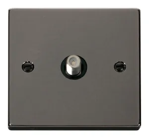 1 Gang Satellite Socket Outlet - Black