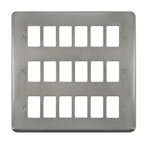 18 Gang GridPro Frontplate - Stainless Steel