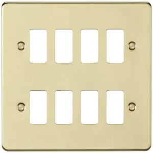 8G grid faceplate - brushed brass