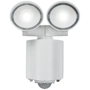 230V IP55 Twin Spot LED Security Light - White
