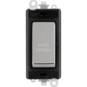 20AX Double Pole Switch Module - Black - Polished