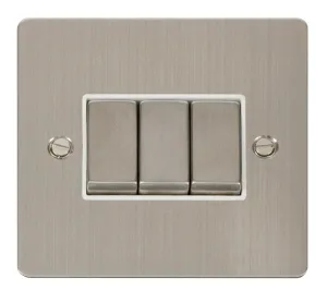 Ingot 10AX 3 Gang 2 Way Switch   - White