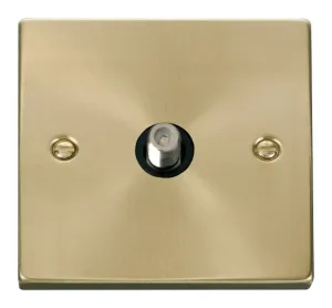 1 Gang Satellite Socket Outlet - Black