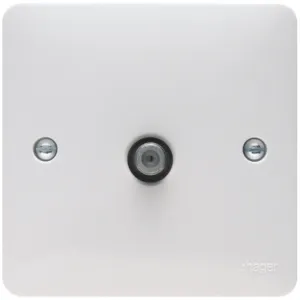 SINGLE F TYPE SATELLITE OUTLET SCREENED