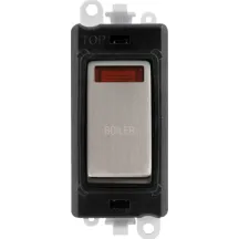 20AX Double Pole Switch With Neon Module - Black -
