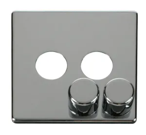 2 Gang Dimmer Switch Cover Plate - Chrome