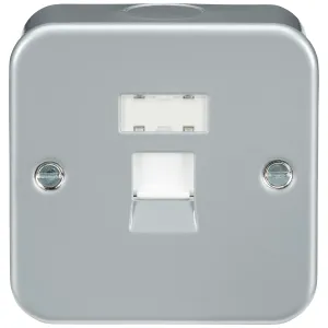 Metal Clad RJ45 Network Outlet - Powder-coated Sil