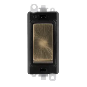 20AX 1 Way Switch Module - Black - Antique Brass