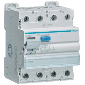 RCCB 3P+N 100A 300mA A