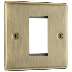 NEXUS METAL ANTIUQE BRASS SINGLE SQUARE FRONT PLAT