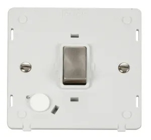 Ingot 20A DP Switch With Flex Outlet  Insert - Whi