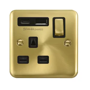 DECO+ 'INGOT' 13A 1  GANG  SWITCHED SAFETY SHUTTER