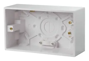 2 Gang 47mm Deep Pattress Box Fitted With Cable Re