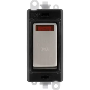 20AX Double Pole Switch With Neon Module - Black -