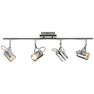 230V GU10 Quad Bar Spotlight - Chrome
