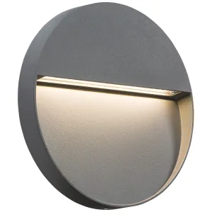 230V IP44 5W LED Round Wall/Guide Light - Grey