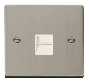 Single Telephone Socket Outlet Secondary - White
